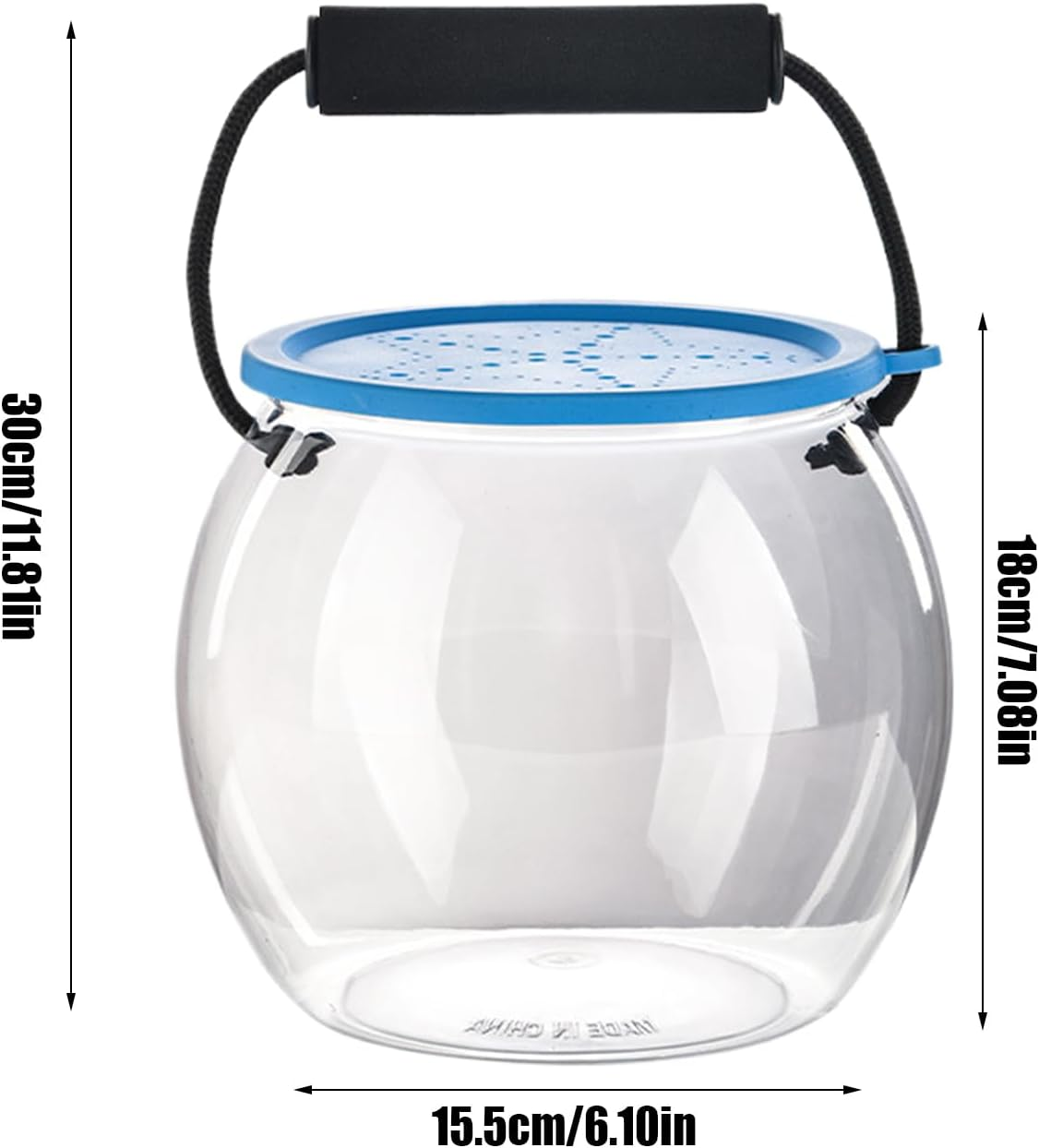 Portable Fish Tank | Clear Fish Bowl - Leak-Proof Storage Box for Tournament Catch Weighing Live Bait Preservation image number 1