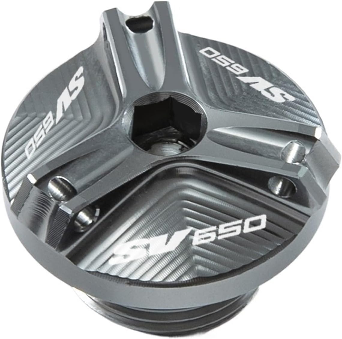 Jininshengxindianzi Compatible with Suzuki SV650 SV650X SV 650 X/S/A Motorcycle CNC Aluminum Alloy Engine Oil Cap Bolt Fuel Cap Protection Accessories (Color : SV650 Titanium) - Sv650 Blue image number 4