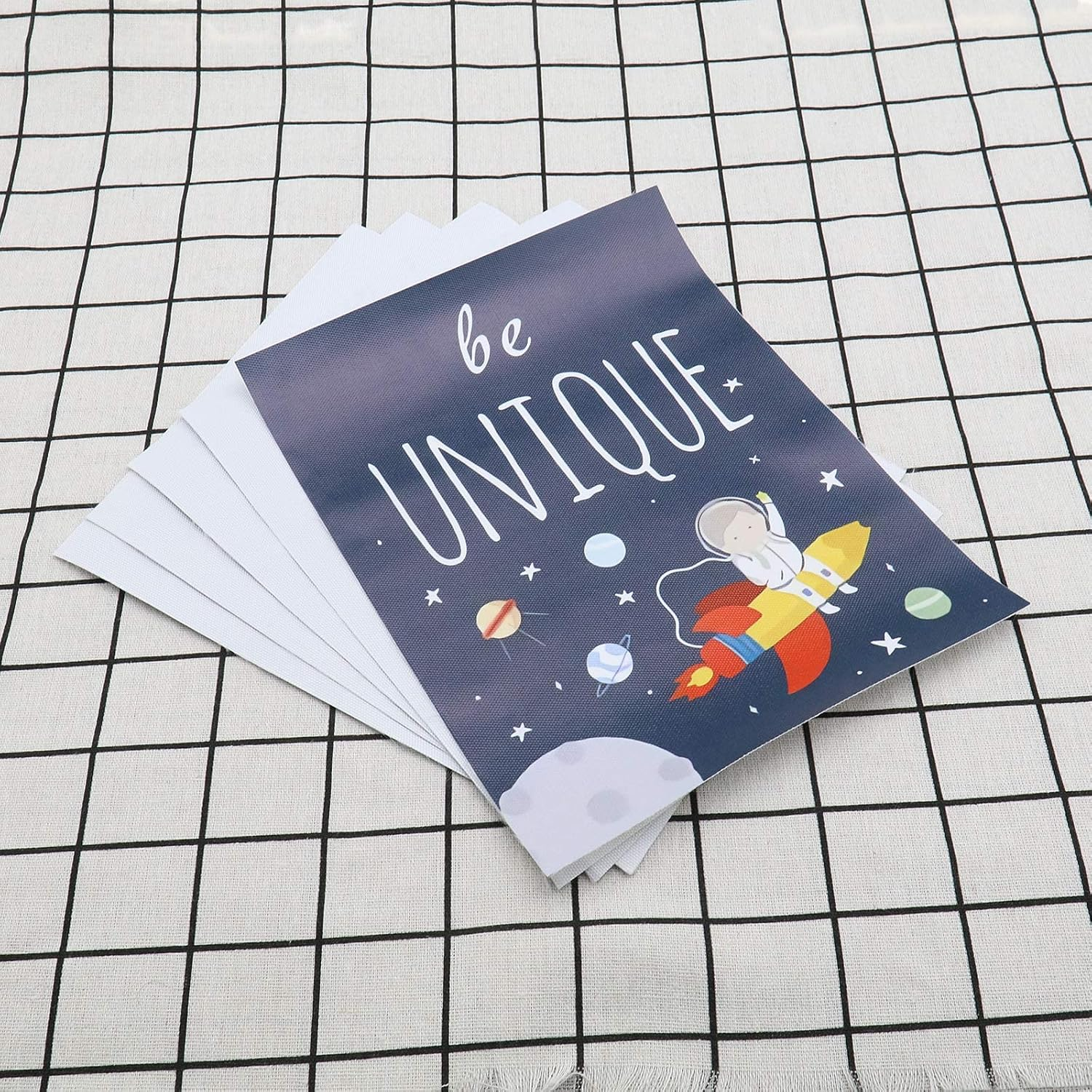 5Pcs Space Wall Prints Unframed Space Inspirational Posters 8 X 10 Inch Planet Motivational Quote Pictures for Playroom Bedroom Classroom Decor College Dorm image number 4