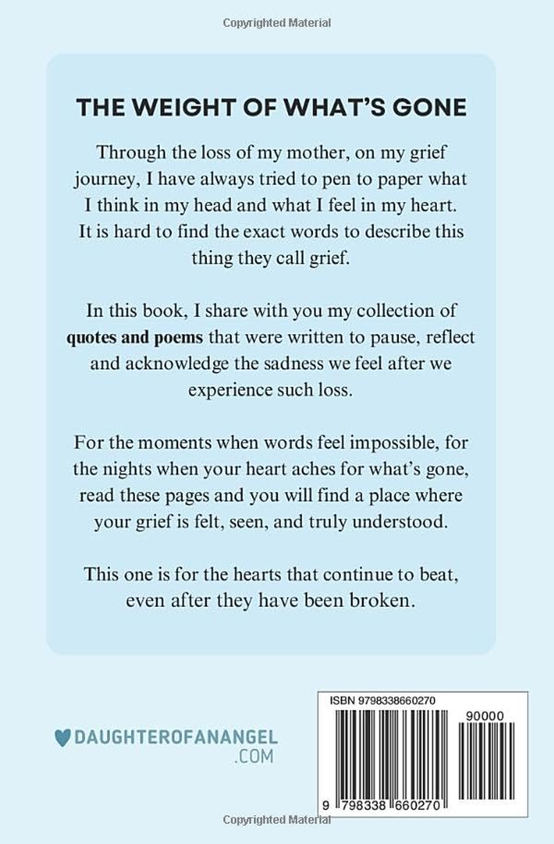 The Weight of What'S Gone: Words & Thoughts from a Grieving Heart