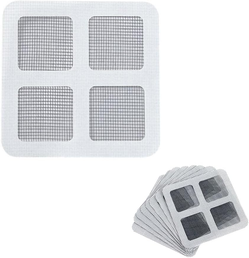 AIMALL 12PCS Fly Screen Net Repair Tape Patch Adhesive Door Curtain for Mending Holes Set - Durable Polyester Door & Window Net Patch Kit for Mending Tears & Holes image number 2