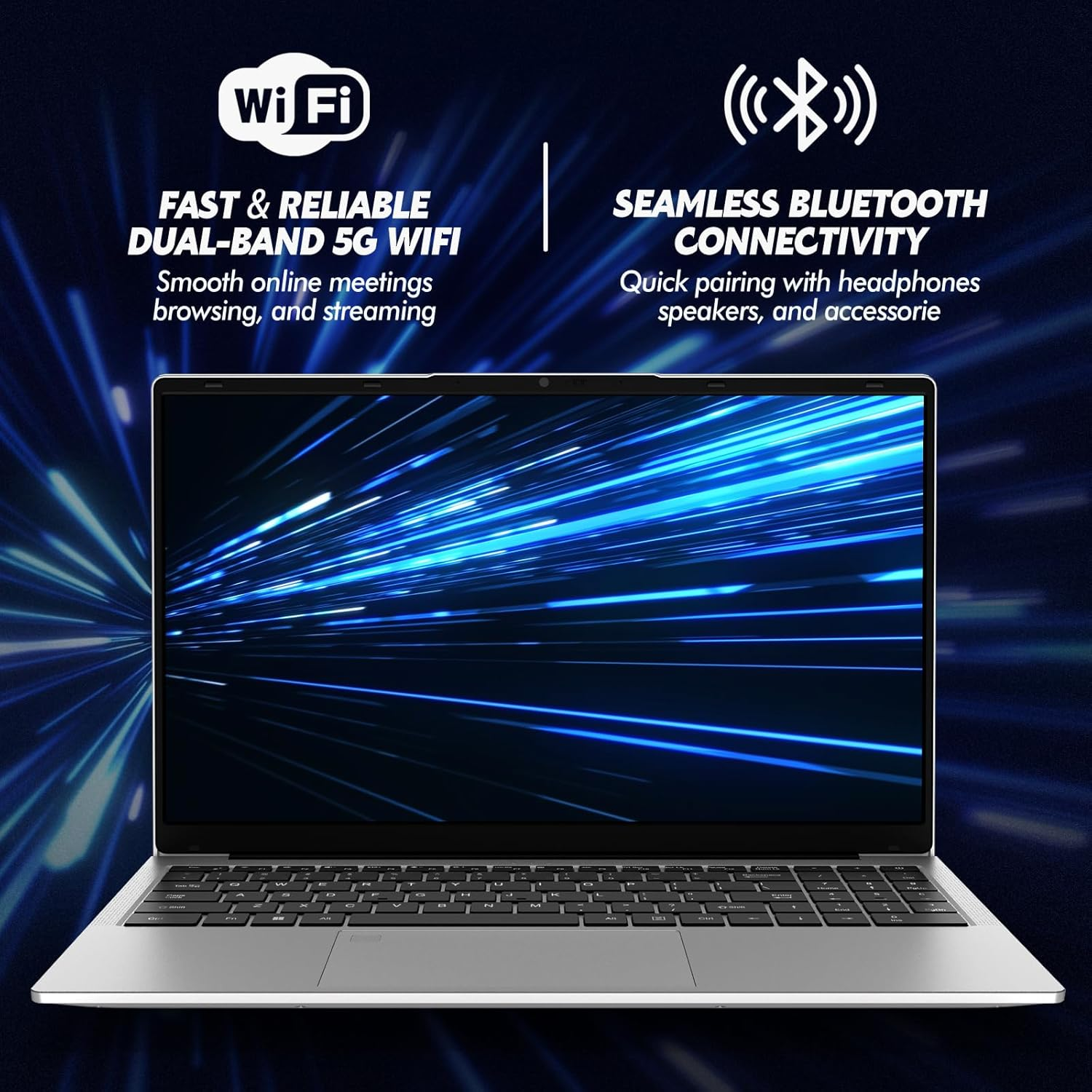 15.6-Inch Thin and Light Laptop, IPS Full HD Screen, Athlon Silver 3050E, 32GB DDR4 Memory, 1TB SSD, Wifi 5/USB 3.0/Type-C/Hdmi/Bt 4.2, Win 11 Pro, Perfect for Work, Study and Entertainment, Silver image number 6