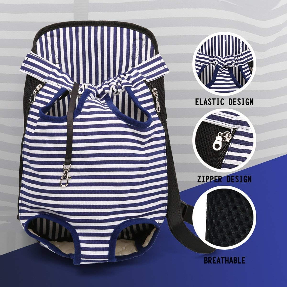 Dog Carrier Comfortable Legs Out Front Pet Carrier Backpack Cat Puppy Tote Holder Bag with Shoulder Strap and Sling for Outdoor Hiking Camping Cycling image number 5