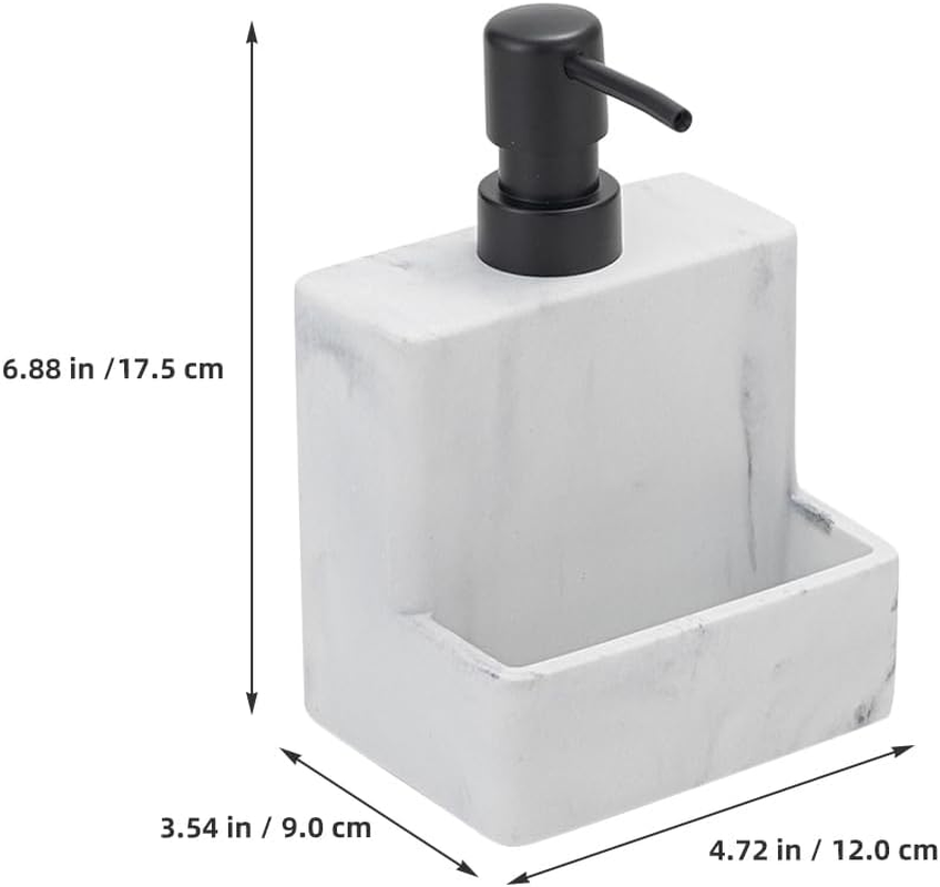 Luxshiny Large Capacity Hand Soap Dispenser with Sponge Holder Refillable Pump Bottle for Bathroom and Kitchen Easy Press Liquid Soap and Lotion Container image number 2