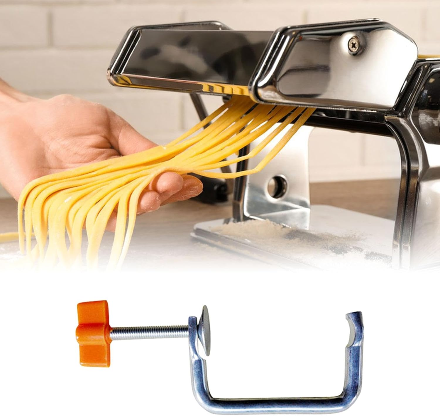 ＫＬＫＣＭＳ Pasta Maker Fixing Clip Pasta Making Machine Hand Crank Practical Kitchen Gadgets Hand Tool Multiuse for Home Spaghetti, Fixing Clip - Fixing Clip image number 6