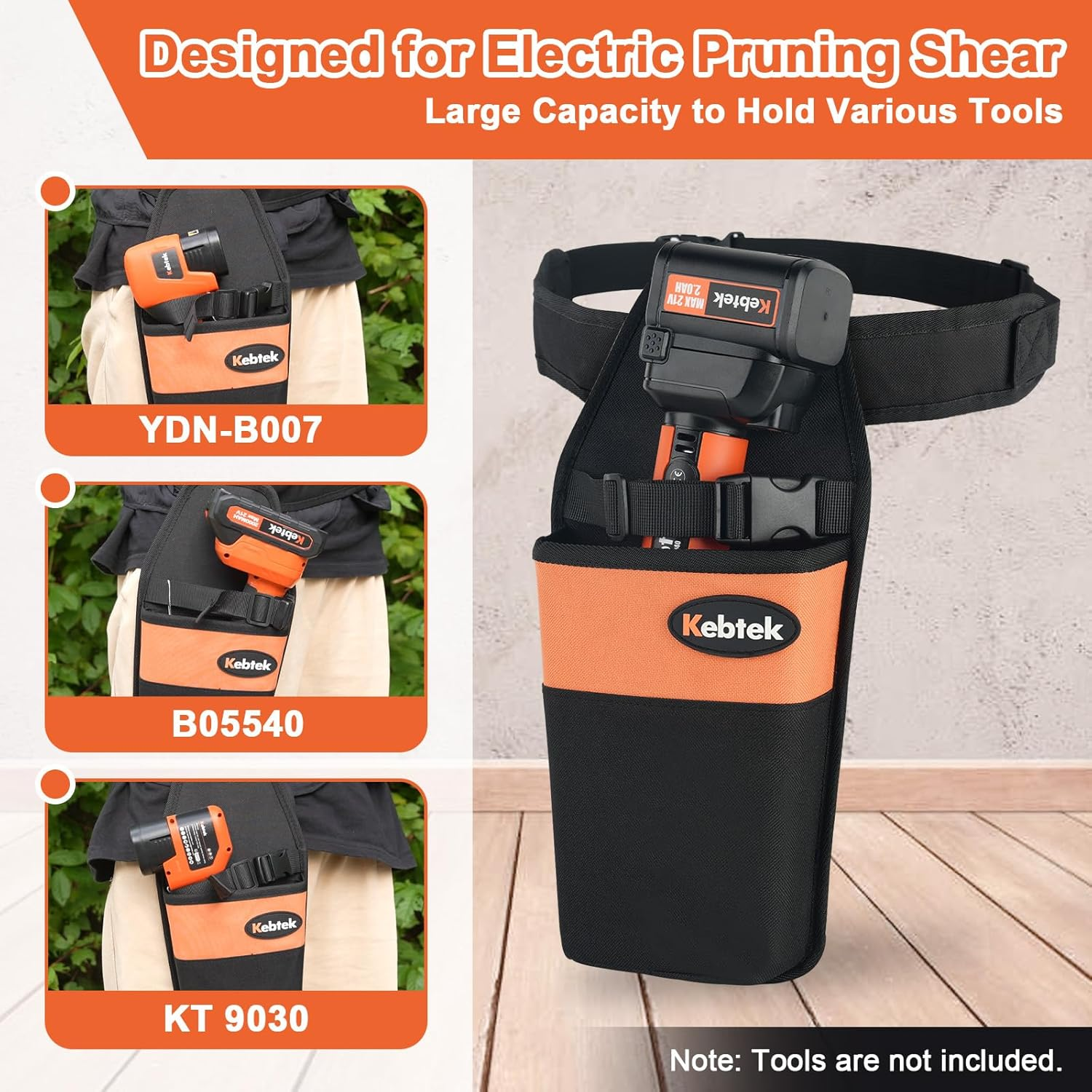 Kebtek Durable Tool Pouch for Pruning Shears Thicker Version Plastic Liner Added Pruner Holster with Belt Adjustable Quick Release and Fix Magnetic Buckle Convenient for Orchardist Farmer image number 2