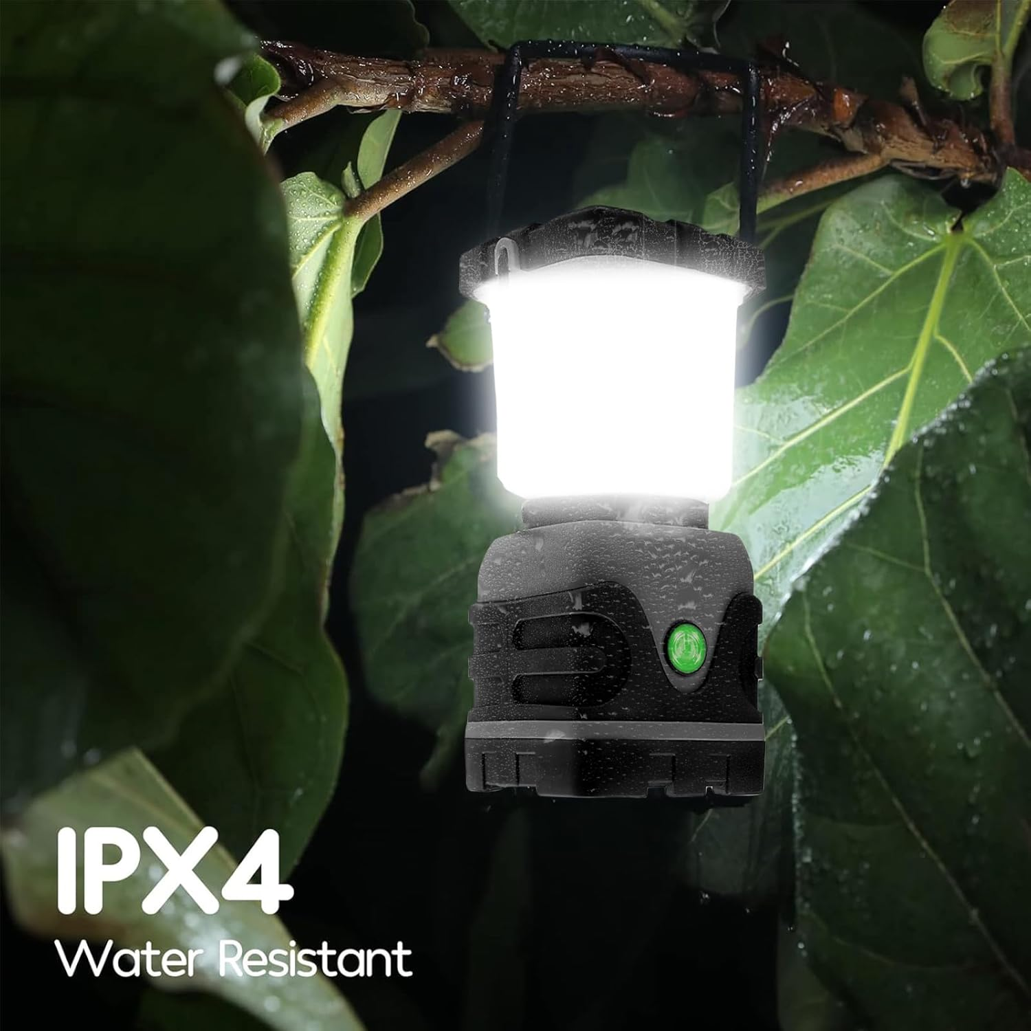 XIULIUU LED Camping Lantern, Battery Powered Camping Lights, 1000LM, 4 Light Modes, IPX4 Waterproof Tent Lights, Portable Flashlight for Power Outages Emergency Hurricane Hiking Not Rechargeable 1PCS image number 6