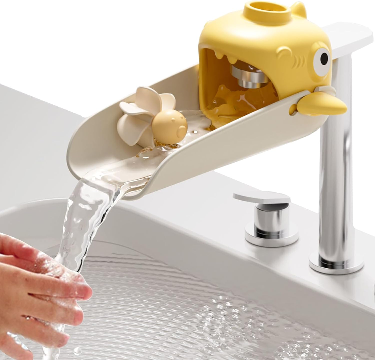 Faucet Extender for Toddlers - 1 Pack Universal Sink Handle Extender, Helps Children Reach Faucet Easily, Prevents Splashing, Ideal for Bathroom & Kitchen Use