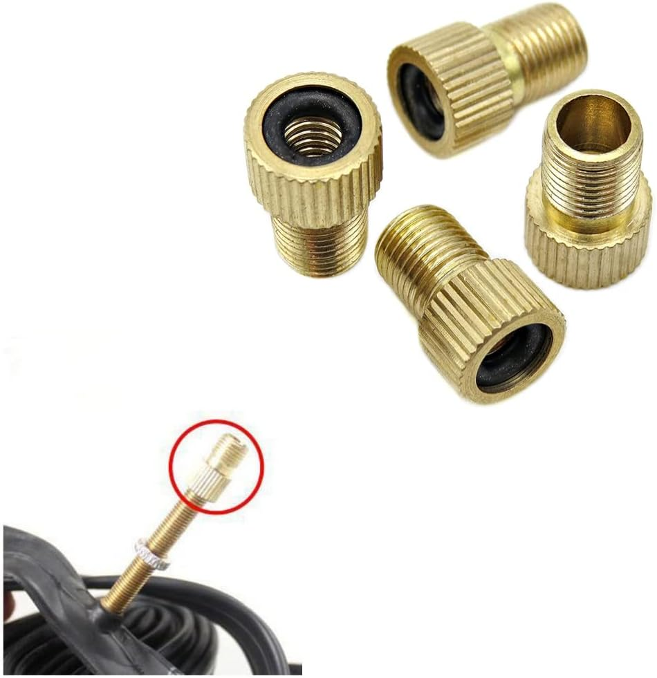 4PCS Bike Brass Presta Valve Adapter - French to US Conversion image number 5