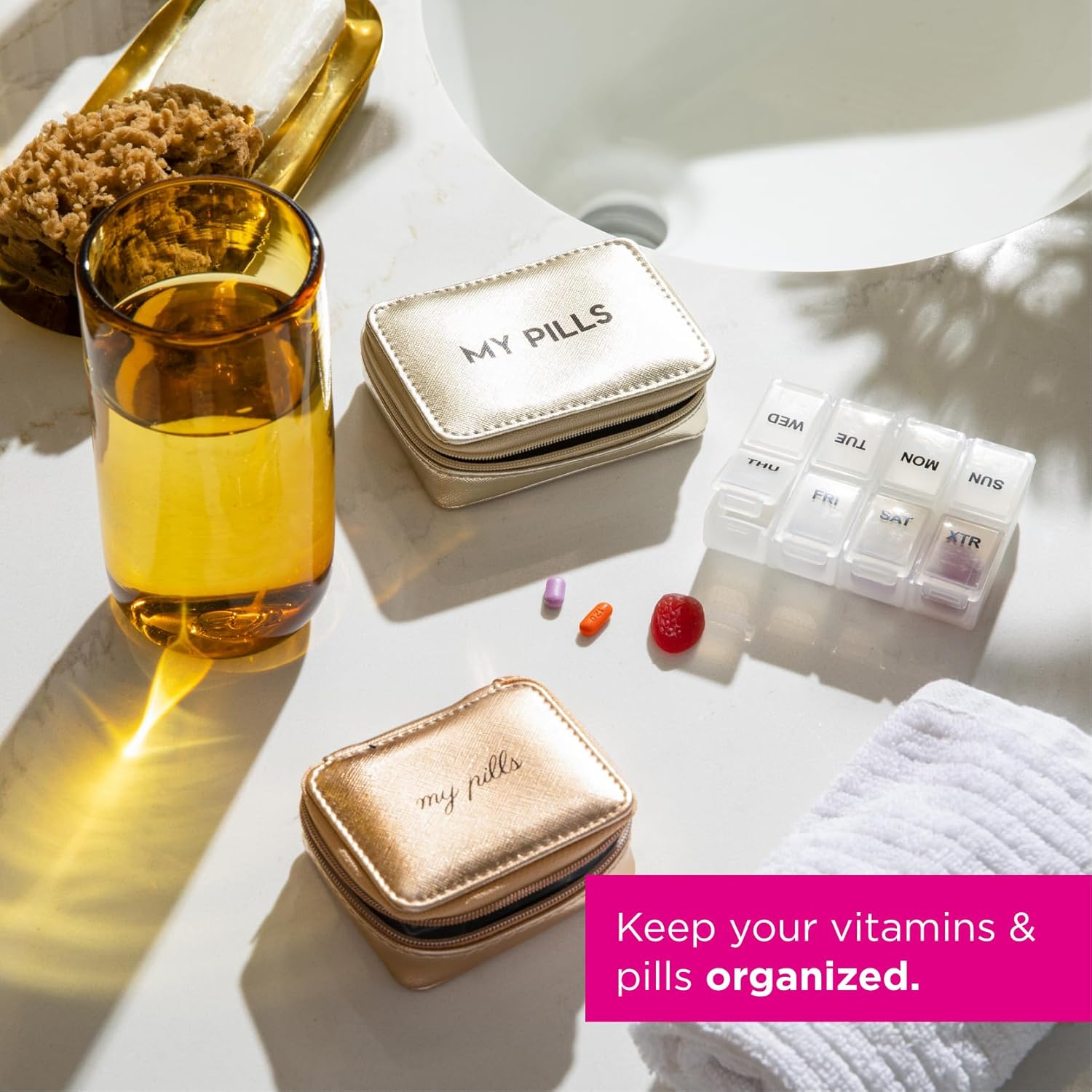 MIAMICA Miamica My Pills Snap Pill Case, Black (Black) - M31114