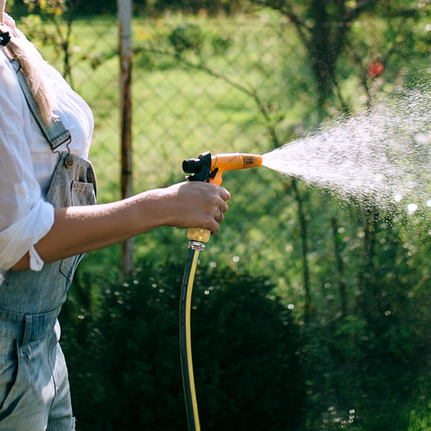 PEUTIER 4 Sets 1/2 Inch Garden Hose Repair Kits, Brass Water Hose Mender Male and Female Hose Connectors with Clamp and Washer Water Hose End Replacement for Garden Water Hose Fitting (Style 3) image number 6