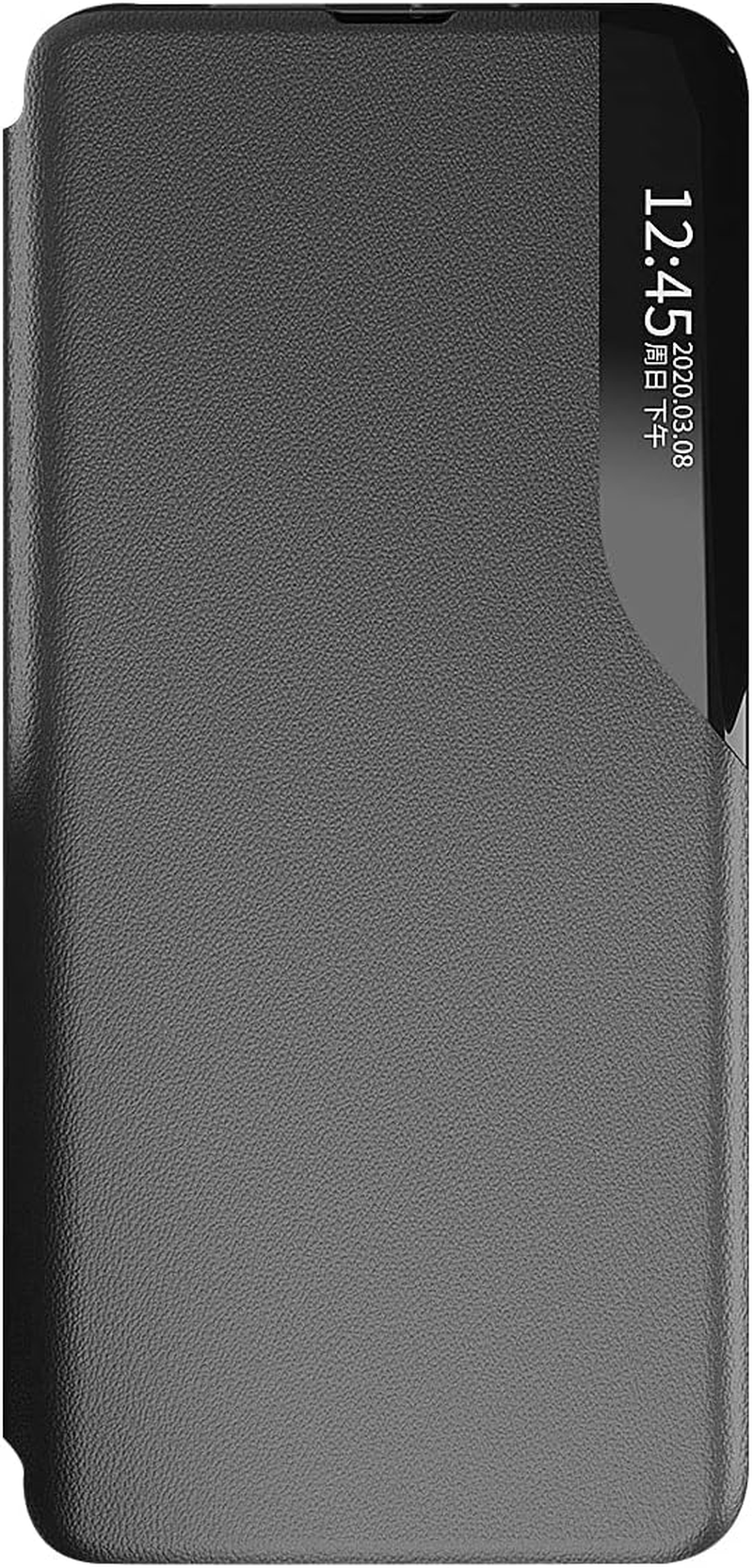 LEMAXELERS Compatible with Samsung S25 Ultra Phone Case Slim Smart View Window with Kickstand Stylish Flip Leather Hard PC Cover Shockproof Protective Shell Cases for Galaxy S25 Ultra Black CC. image number 3