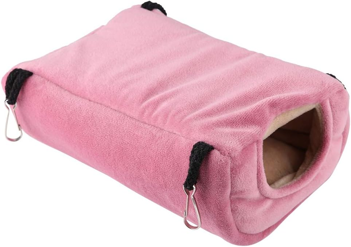 Plush Fluffy Swing Bed for Pet Bird, Parrot Nest, Winter for Parakeet Cockatiel Lovebird for Keepping Your Pet Bird Warm and Comfortable(Small) image number 4