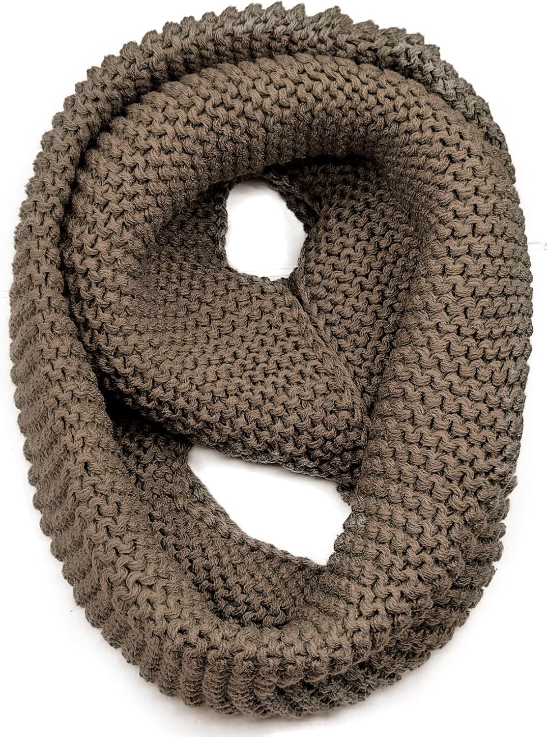Warm Scarf for Winter Women & Men, Knit Wool Loop Infinity Scarves Thick & Chunky Neck Warmer for Cold Weather U-SY-WS7