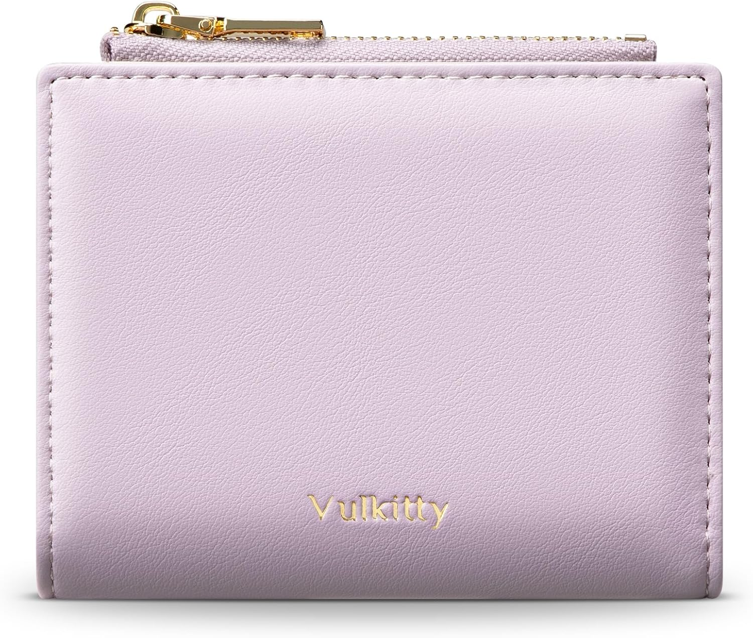 Vulkitty Small Wallet for Women with Coin Pocket RFID Blocking Card Holder Wallet Bifold Wallet Soft Leather, Black