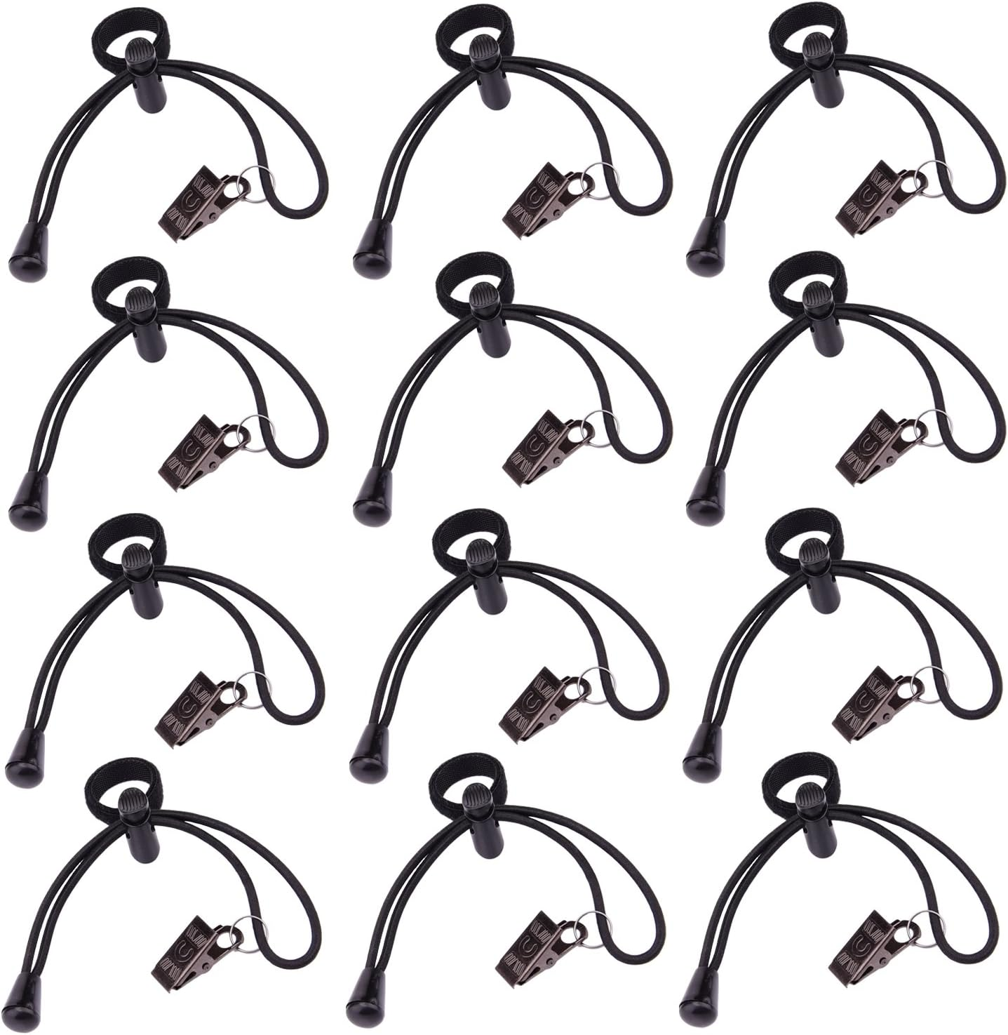 Sunmns 12 Pack Background Backdrop Clips Clamps Holder for Photography, Video and Television, Black image number 4