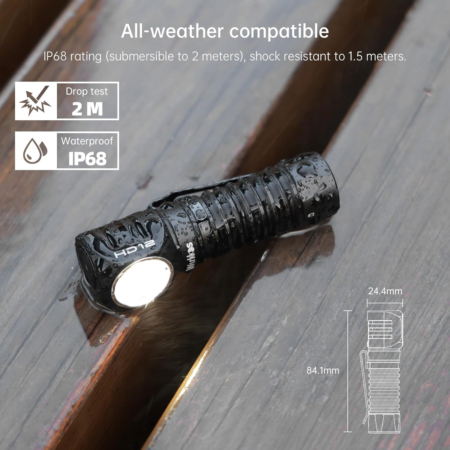 Wurkkos HD12 Mini Angle Light Flashlight with Red Beam,Usb C Rechargeable Headlamp with Simple Ui/Adjustable Headband,Magnetic Flashlight IP68 Waterproof Flashlight for Home,Repair,Camping,Hiking