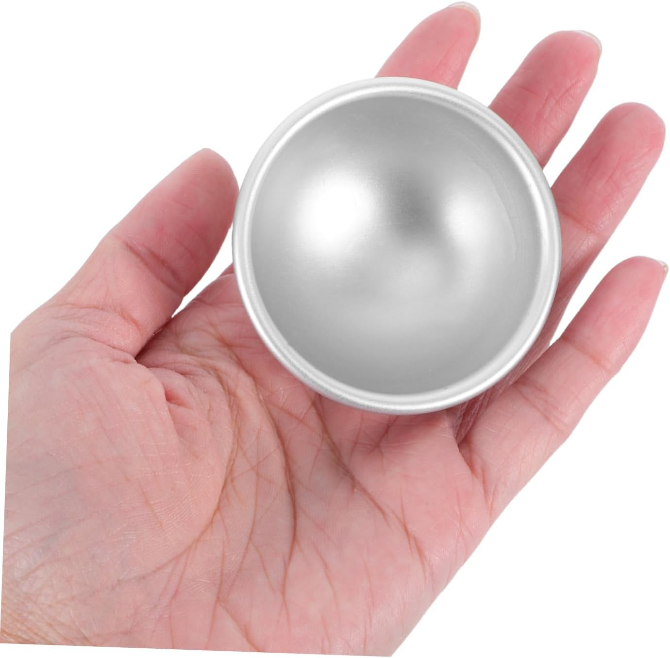 HOMSFOU 12Pcs Aluminum Semicircular Bath Salt Molds DIY Bomb Molds for Shower Soaps image number 3