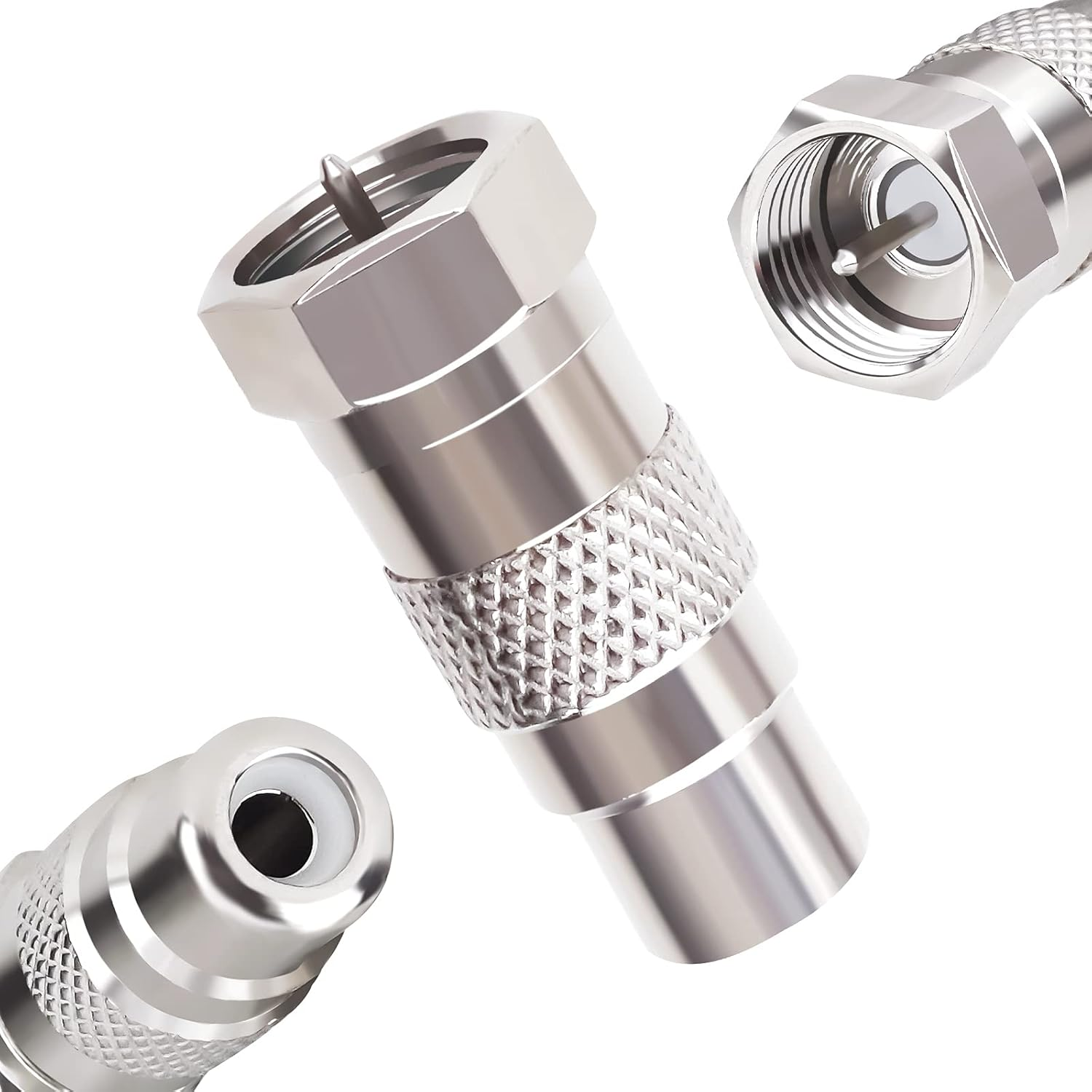 Goupchn Atari 2600 TV Adapter F Type Male to RCA Female RF Coax Coaxial Connector Converter 2PCS for Atari 2600/7800, Sega, Commodore Game System image number 5