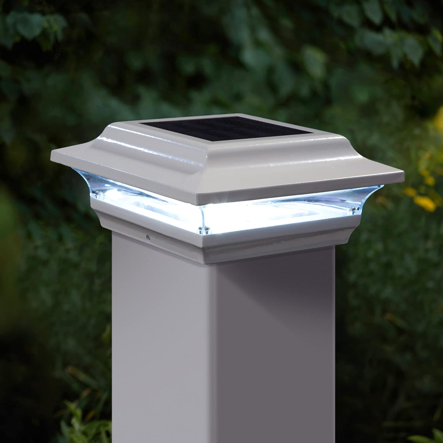 Classy Caps SL211W 4X4 Imperial Solar Post Cap - 2 Pack, White &ndash; High-Performance LED Lights, Durable Cast Aluminum, Warm and Cool Light Modes, Fits 4"X4" or 3.5"X3.5" Posts, Ideal for Decks, Fences image number 5