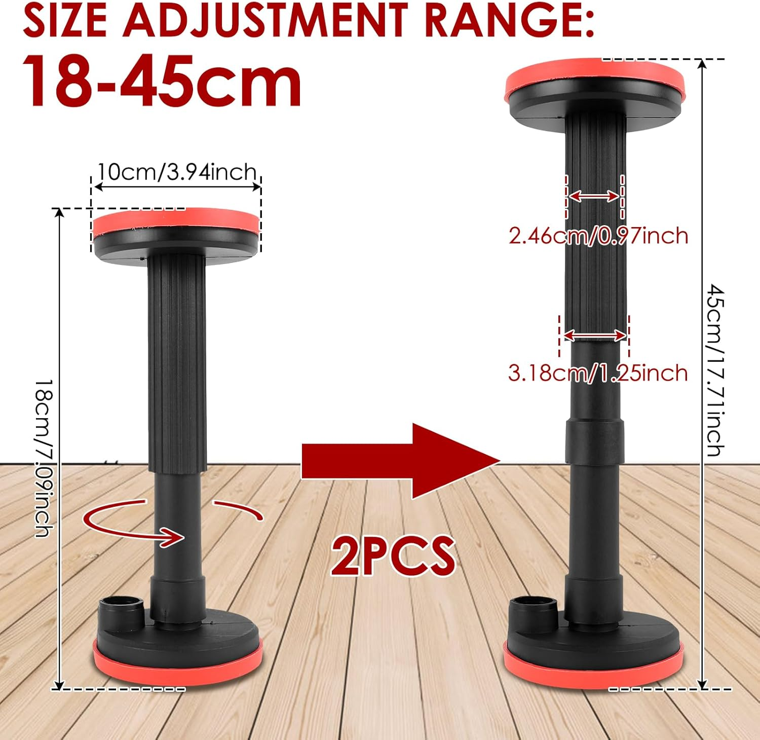 2Pcs Cabinet Jacks for Installing Cabinets, Support System for Upper Cabinet Installation, Stable Support System for Upper Cabinet Installation, Undermount Sink Mounting Brackets for Fallen Sink image number 4
