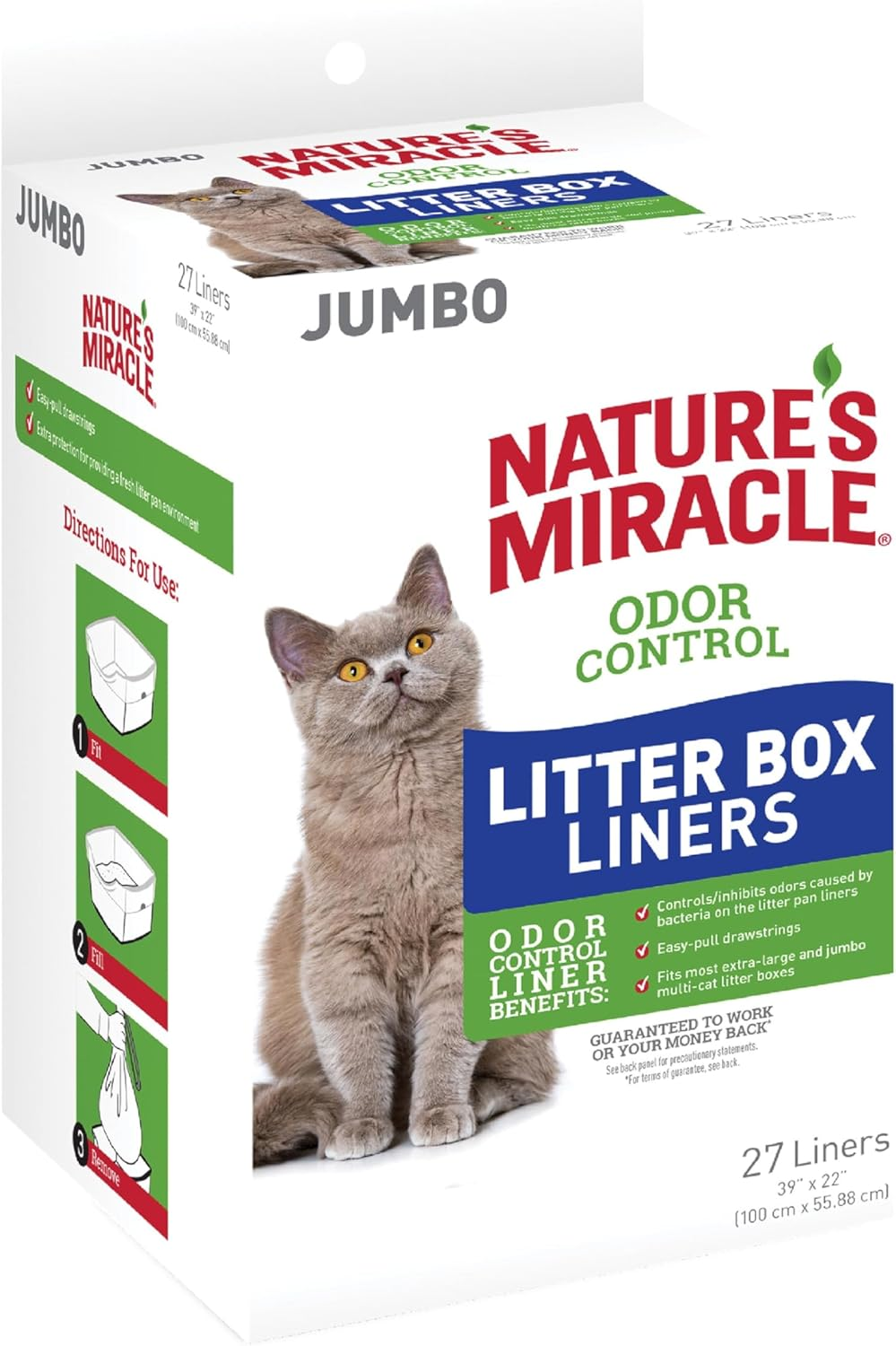 Nature&rsquo;S Miracle Odor Control Litter Box Liners for Cats, 27 Count, Fit Most Extra-Large and Jumbo Multi-Cat Litter Boxes image number 3