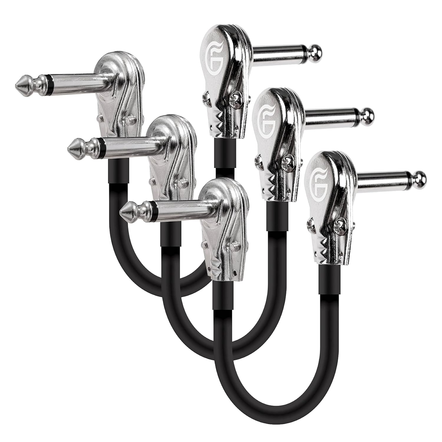 Ghost Fire Guitar Patch Cable, Guitar Pedal Cables,Instrument Effects Pedal Patch Cables for Guitar Effects Pedal Board (6 Inch-3 Pack) image number 1