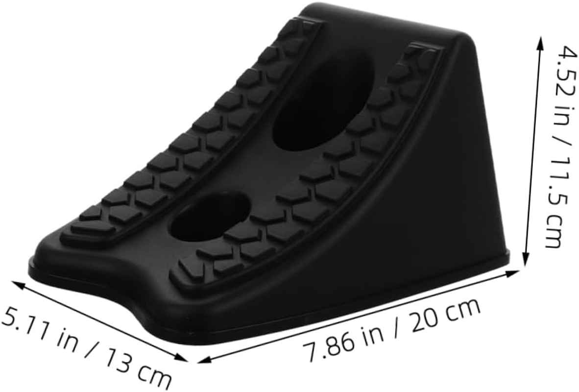 LIGHTAOTAO 2Pcs Plastic Wheel Chocks for Rvs and Semi Trucks Non Slip Tire Blocks for off Road and Road Vehicles Maximum Grip Wheel Stoppers for Safe Parking and Vehicle Positioning image number 5