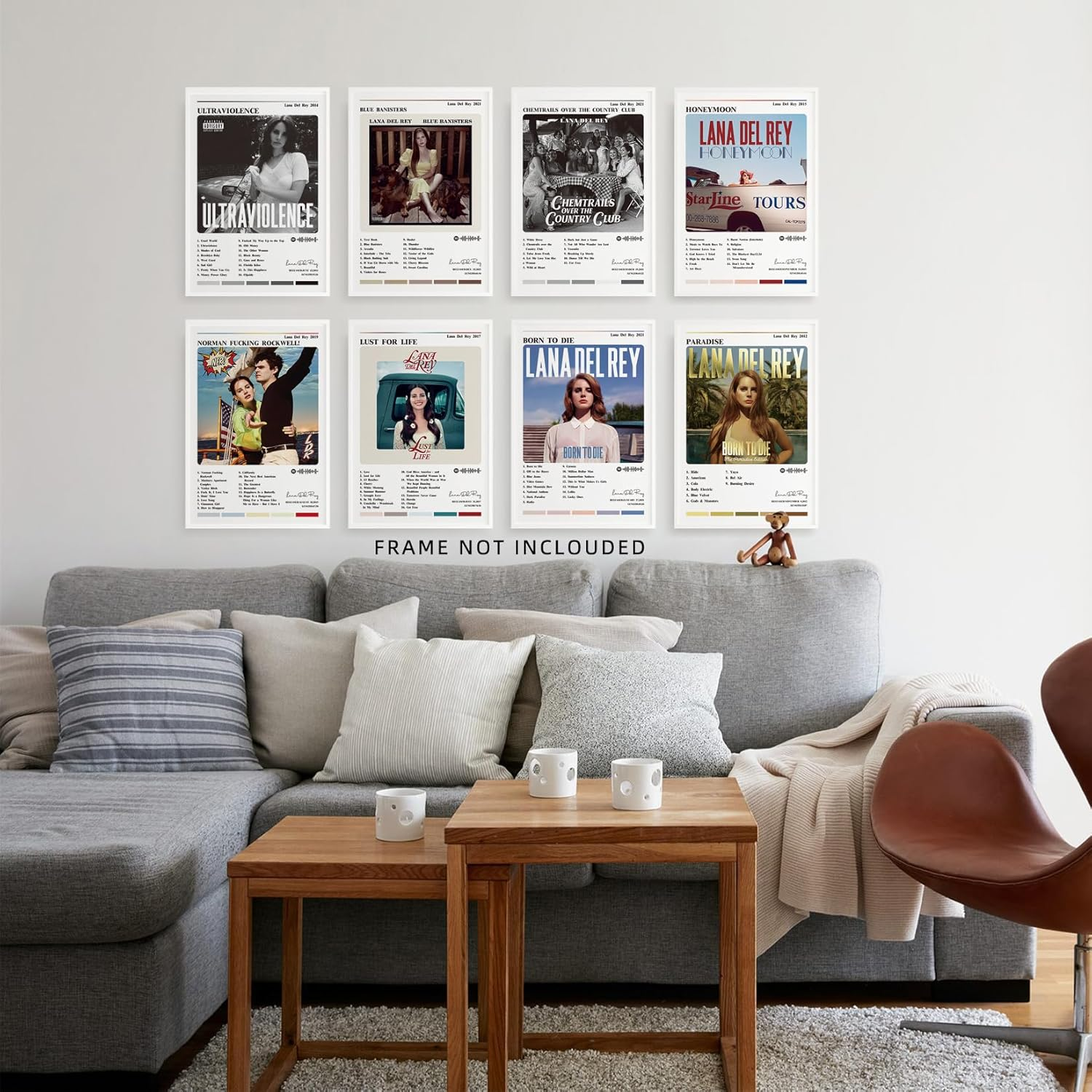 Lana Del Rey Posters (9 Pcs 20X30Cm) Album Cover Music Posters Unframed Paper Print Wall Art Room Decor Bjork Poster Discs for the Wall image number 2