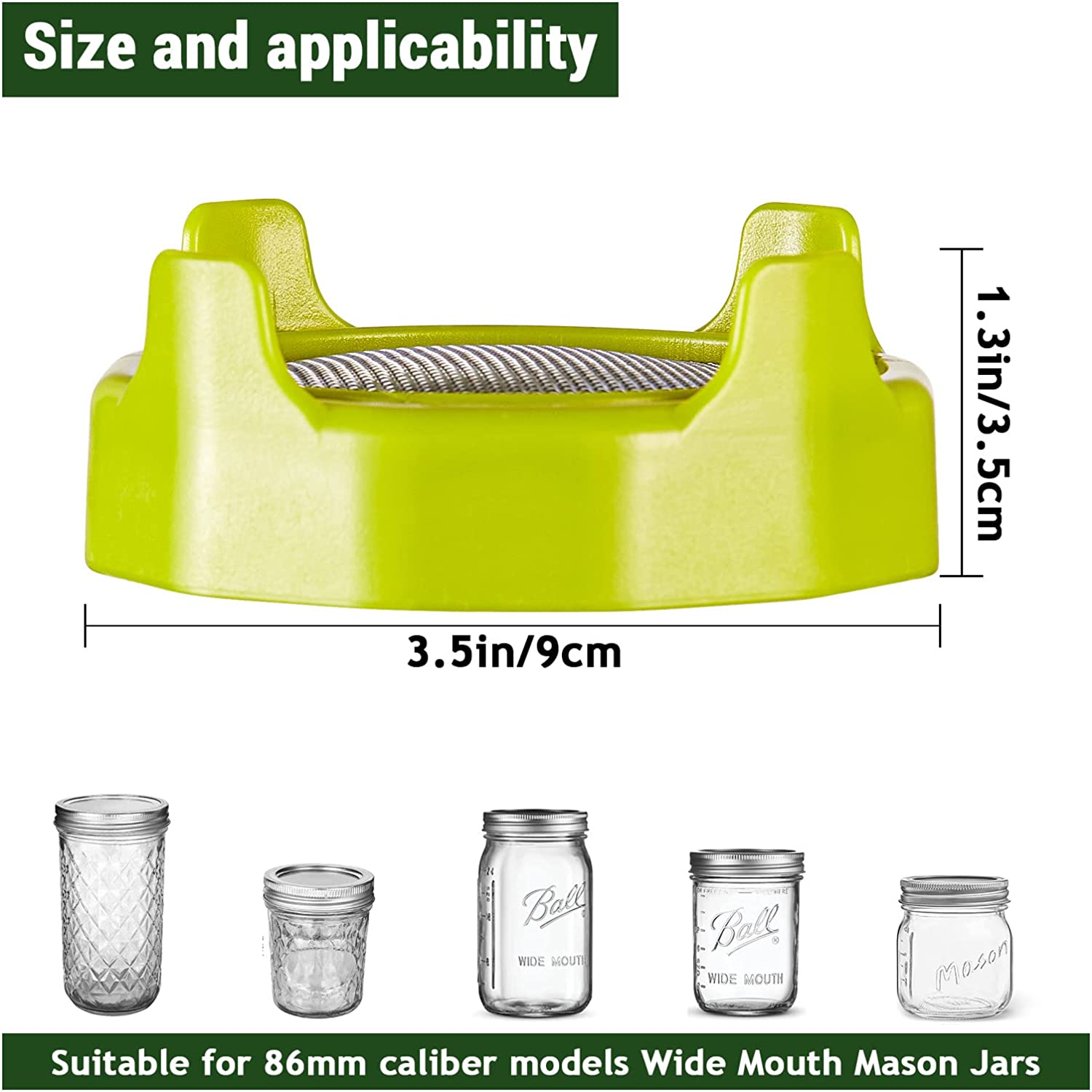 Sprouting Lids, Plastic Sprout Lid with Stainless Steel Screen for Wide Mouth Mason Jars, Germination Kit Sprouter Sprout Maker with Stand Water Tray Grow Bean Sprouts, Broccoli Seeds, Alfalfa, Salad image number 6