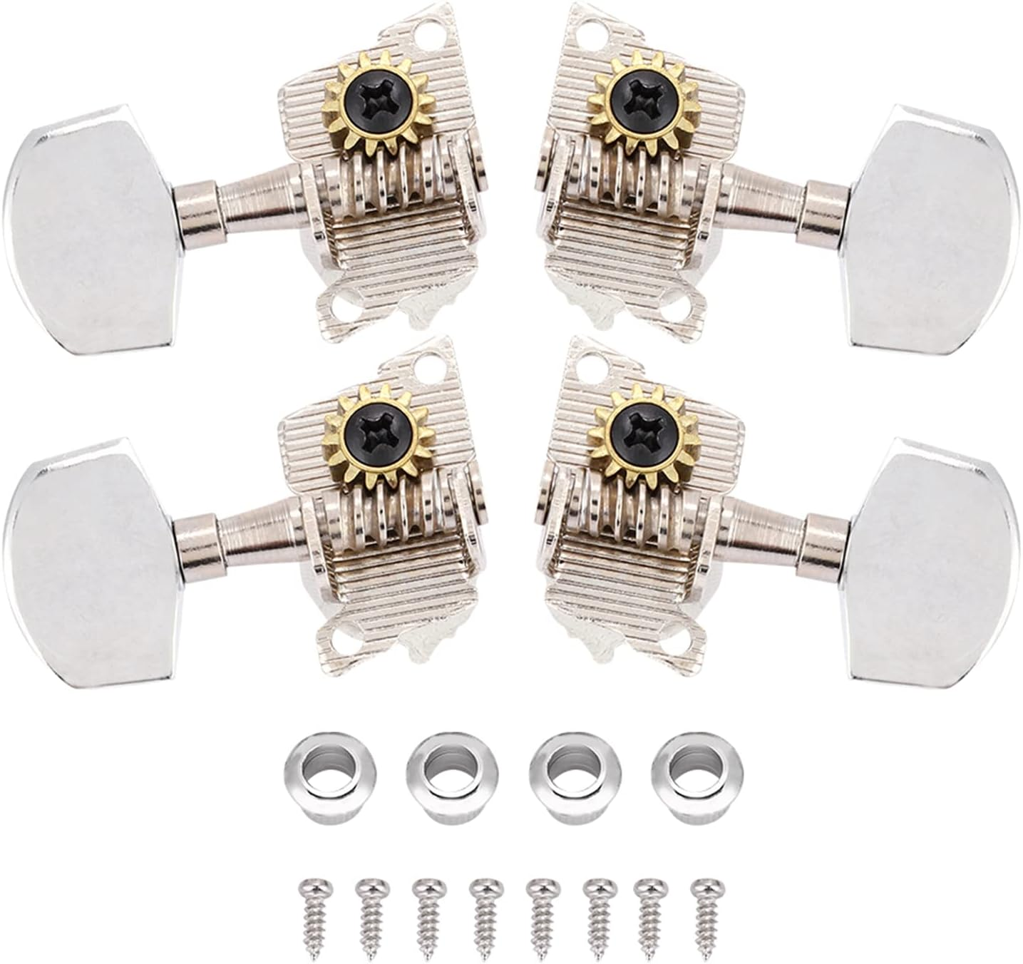 Classical Style Ukulele Tuning Pegs Machine Heads Ukulele DIY Parts Strong 14 Copper Alloy Gears for DIY Ukulele Maintenance image number 4