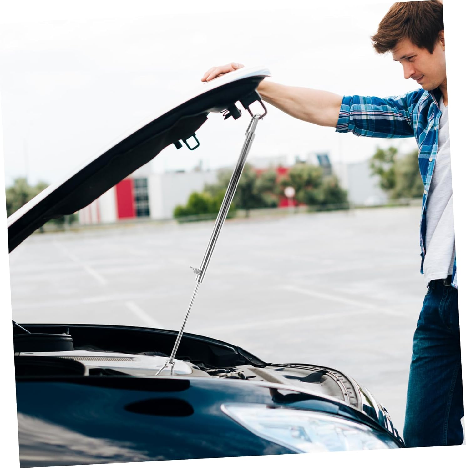 Telescopic Car Hood Prop Rod Bodywork Repair Support for Automotive Metal Easy to Use Tool image number 5