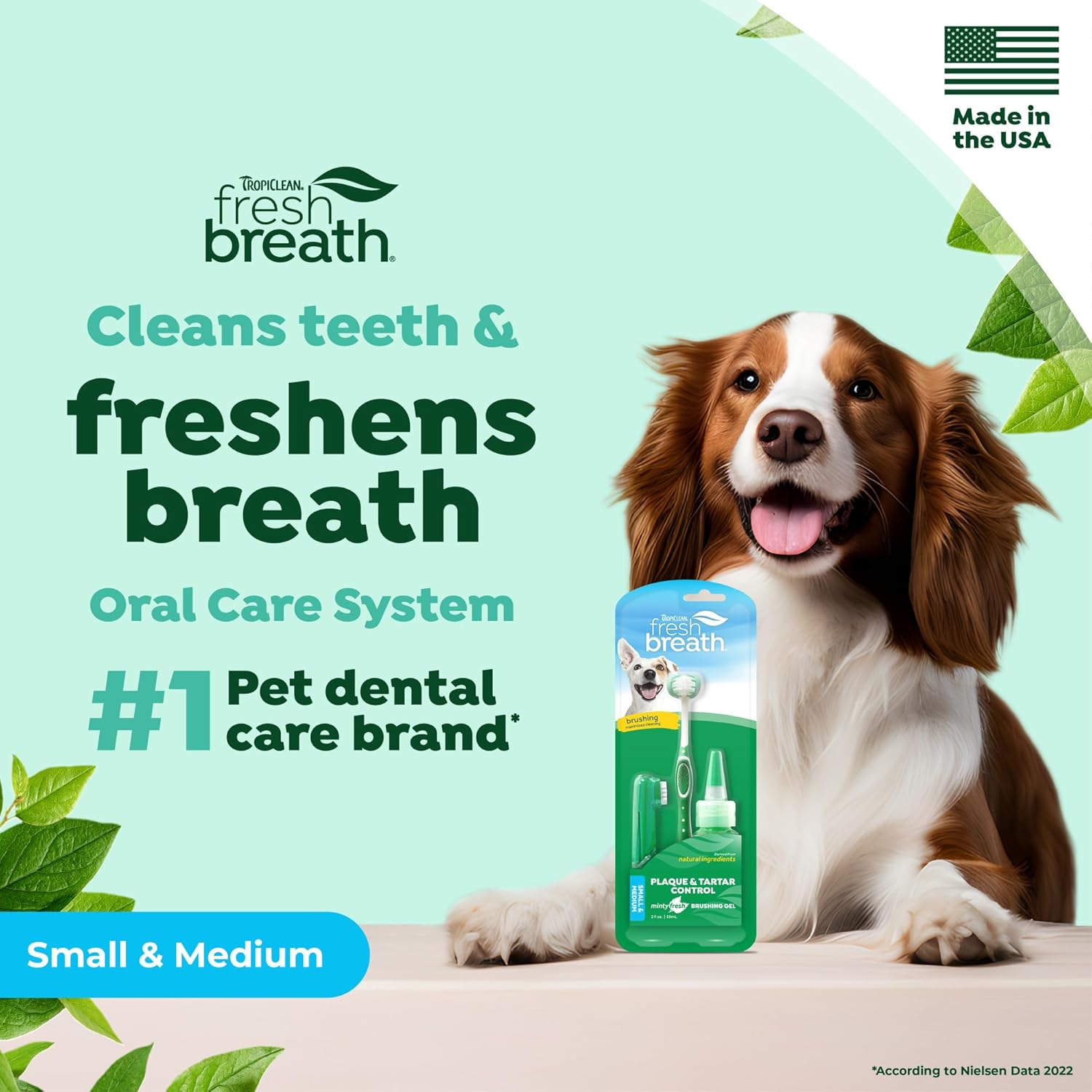 Tropiclean Fresh Breath Oral Care Kit for Small Dogs with Oral Care Gel, Tripleflex Toothbrush and Finger Brush image number 4