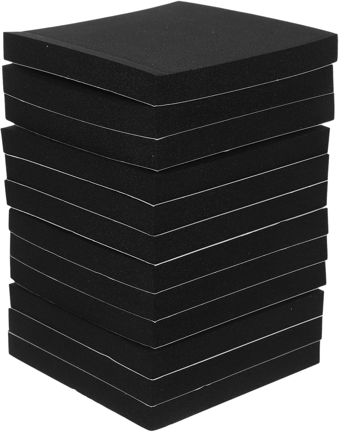 Gatuida 12Pcs Black Adhesive Foam Padding, Closed Cell Foam Sheet, Neoprene Rubber Pad Self Stick Anti-Slip Adhesive anti Vibration Foam Pad 4X4 Inch for Furniture Cars image number 1
