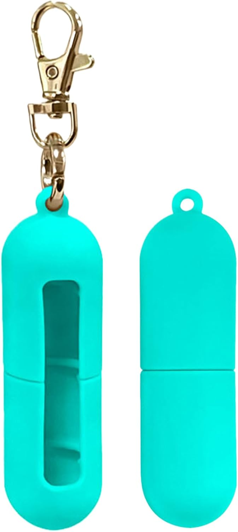 Lip Gloss Holder Keychain - Travel Silicone Sleeve,Lipstick Holder | for Gym Workplace Outdoor Activities Daily Commute Travel Purse Wallet