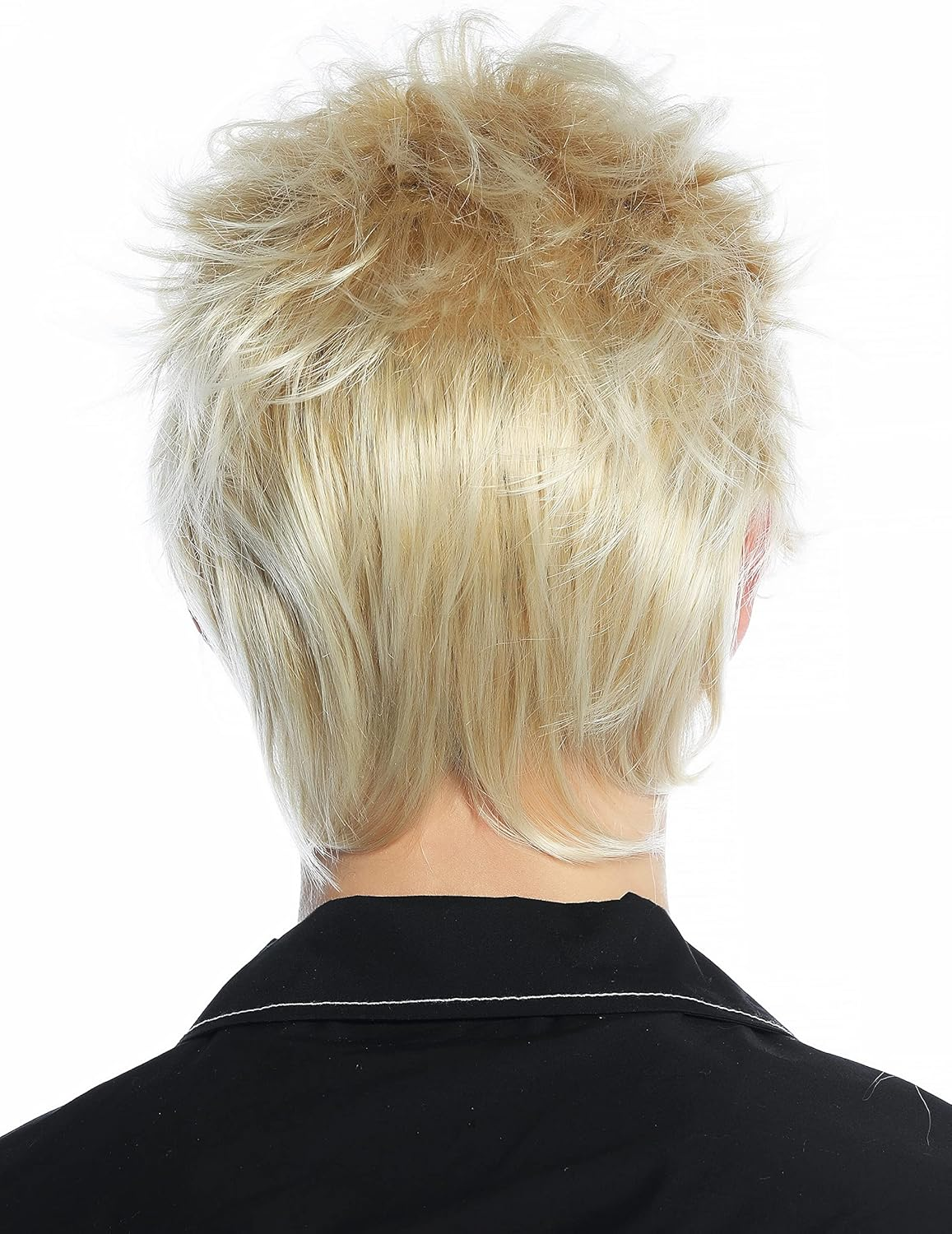 WIG ME up - M-252A-24BT613 Wig Men Women Short Wild Retro 80S Toupeed like Uncombed Blonde Mix image number 2