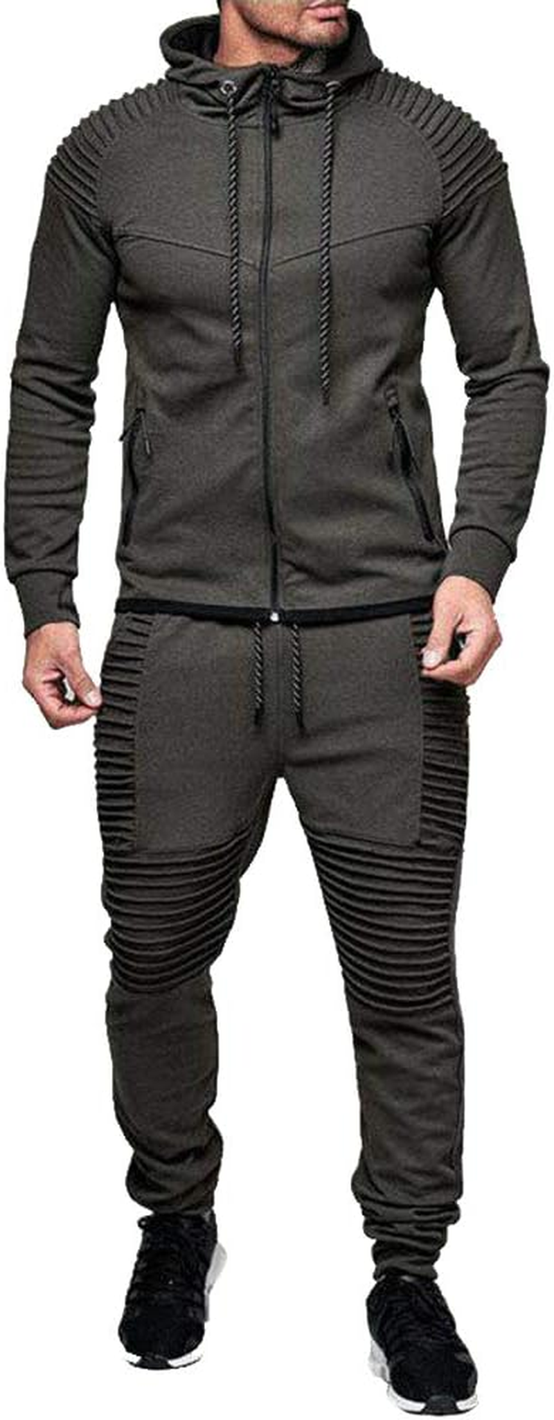 Amropi Men'S Jogging Suit, Tracksuit, Sportswear, Men'S Sweat Jacket and Tracksuit Bottoms, Sports Suit