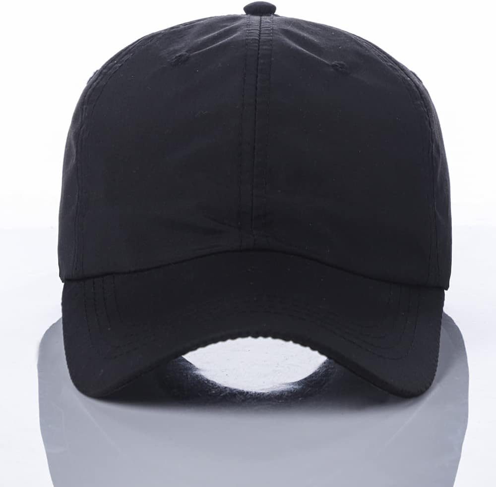 TOPTIE Mens Outdoor Quick-Dry Baseball Cap,Breathable Sport Hat with Adjustable Elastic Strap - Dark Grey image number 6