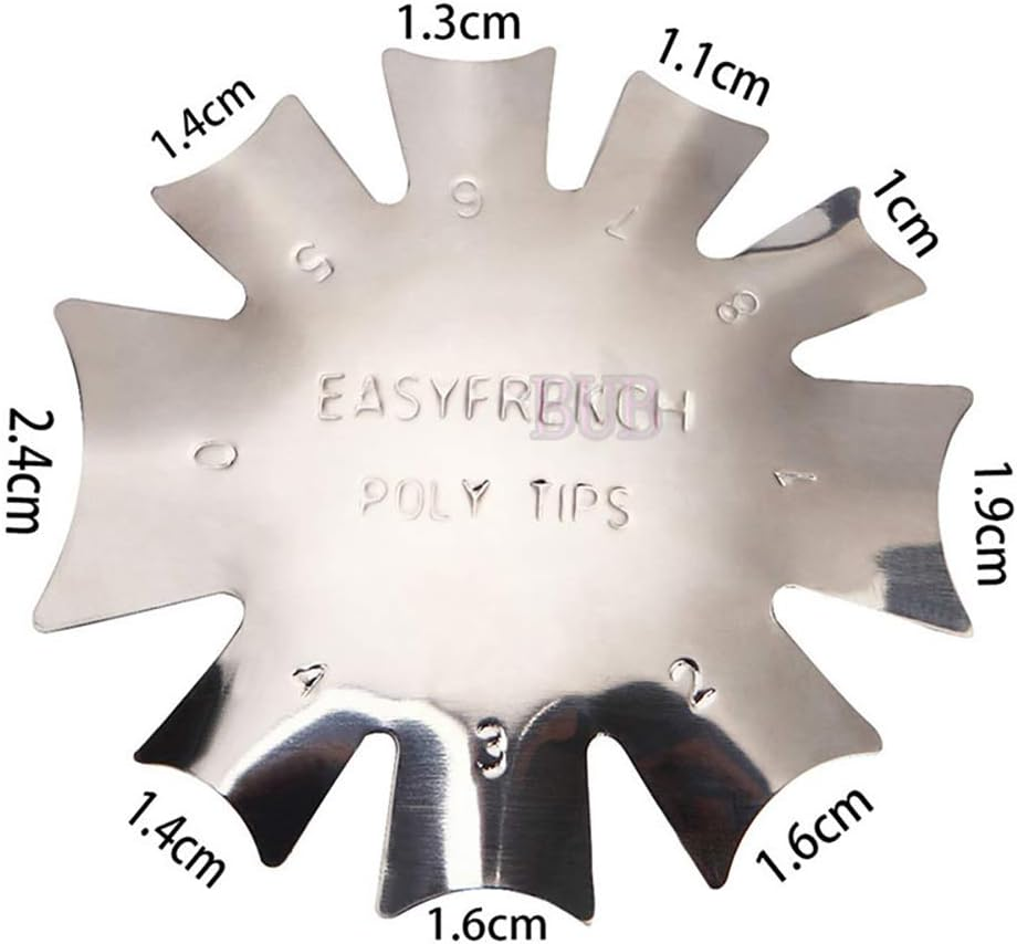 SILPECWEE 3 Pack Easy French Smile Line Acrylic Gel Cutter Tool C-Shape Manicure Edge Trimmer Stencil Template Tips (29 Size)