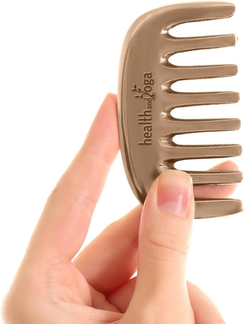 Healthandyoga Kansa Comb - Ayurvedic Healing Bronze Metal Hair Care Accessory - Detox Head Massage - Smoothens Hair, Clears Dandruff, Tones Scalp, Revitalises Hair Roots,Boosts Hair Regrowth, Relaxes image number 1