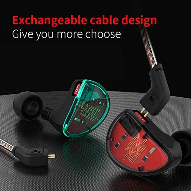 KZ AS10 Earbuds Pure 5 Balanced Armature 5BA Earphone, Musician in Ear Monitor Headphone High Fidelity Hifi Headset (No Microphone, Green)