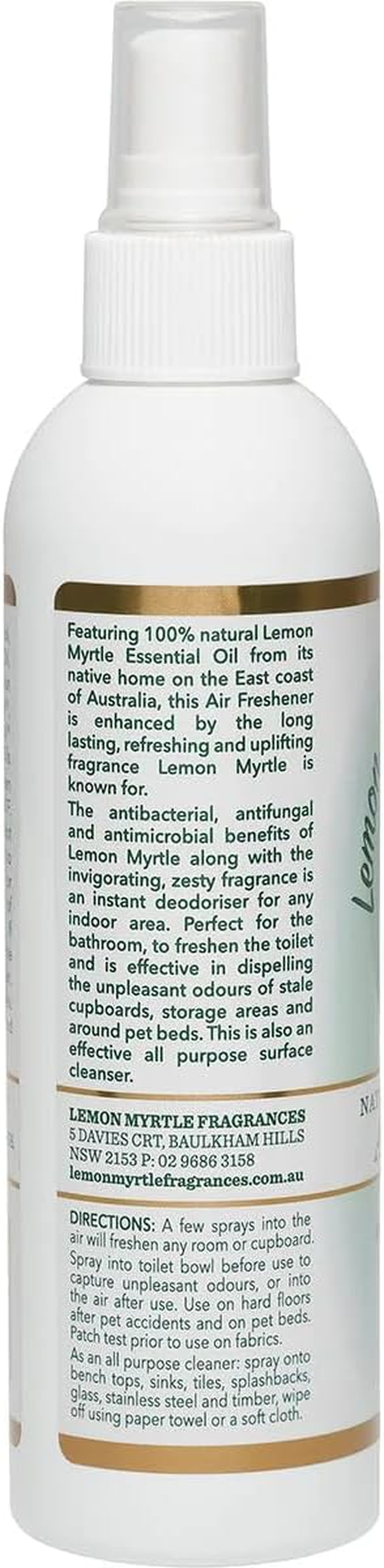 Lemon Myrtle Fragrances Antibacterial Airfreshener 250 Ml, 250 Milliliters
