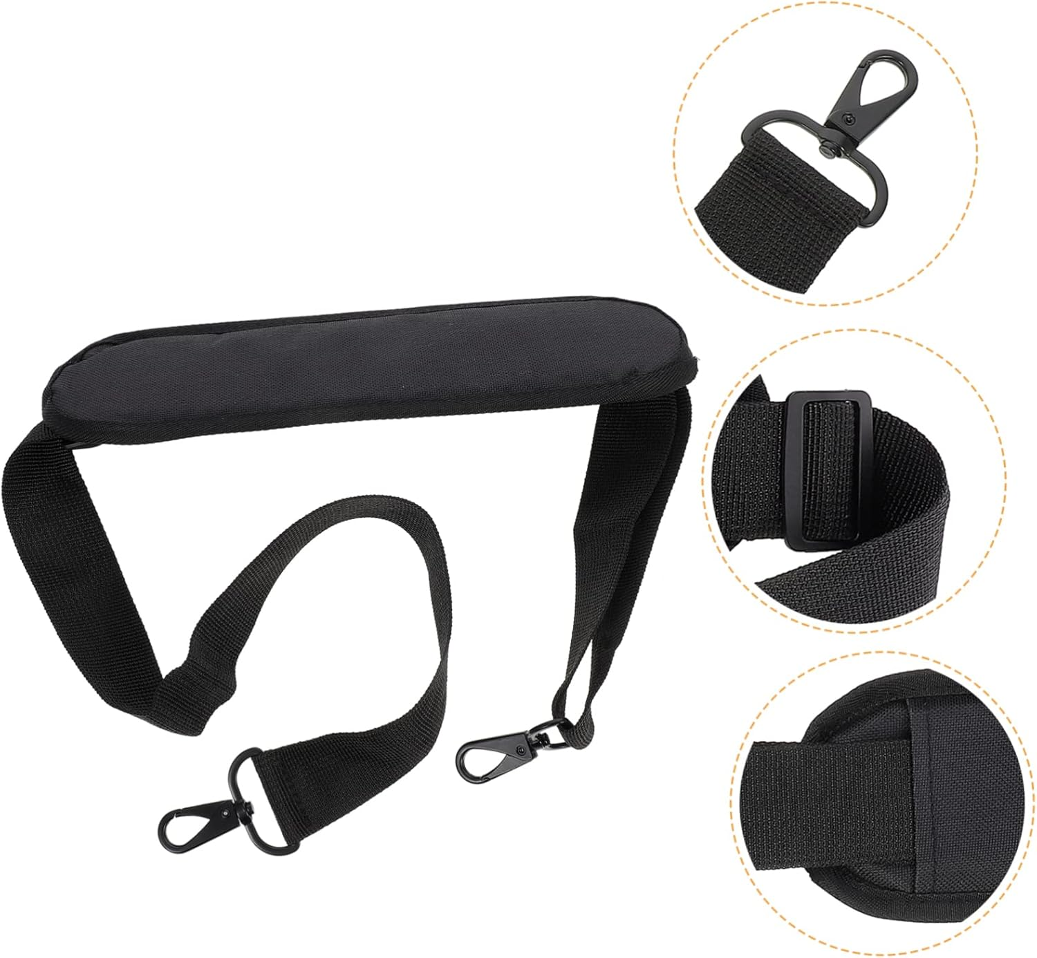 NUOBESTY Adjustable Computer Shoulder Strap Padded Support for Luggage and Work Bags Replacement Strap for Laptop and Traveling Accessories