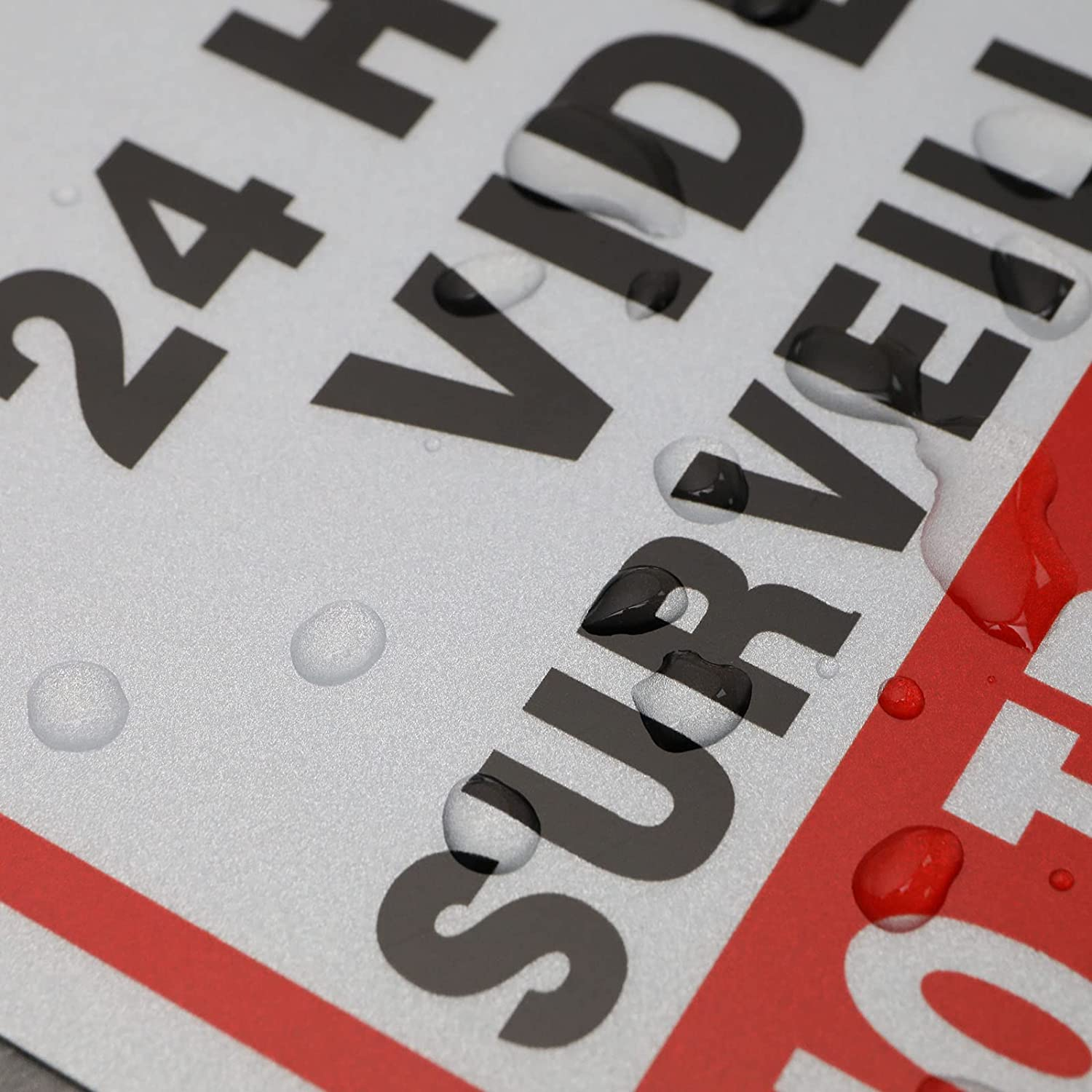 SING F LTD 2PCS No Trespassing Sign 24 Hour Video Surveillance Warning Signs 10X7 Inch Aluminum Reflective Security Camera Sign for Indoor Outdoor Gardens Gates image number 1