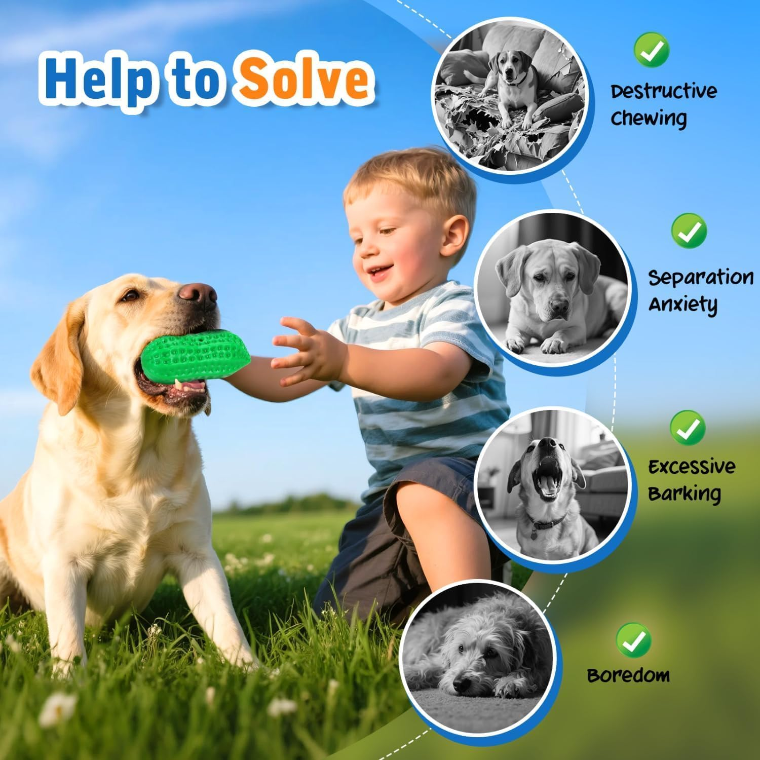 Squeaky Dog Toys, 4 Pack Peanut Chew Ball for Pet Teeth Cleaning Puppy Chew Toy, Interactive Durable for Medium Large Small Breeds Puppy Teething image number 5