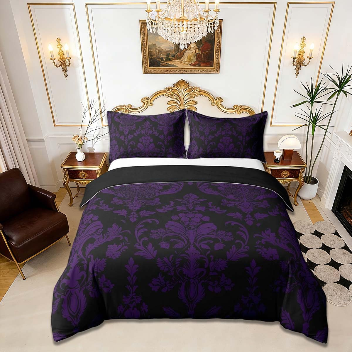 Homemissing Grey and Black Checkered Duvet Cover Set Single Size for Kids Boys Girls Diamond Grid Bedding Set Groovy Geometric Duvet Cover with 1 Pillowcase Neutral Aesthetic Plaid Bedding image number 1