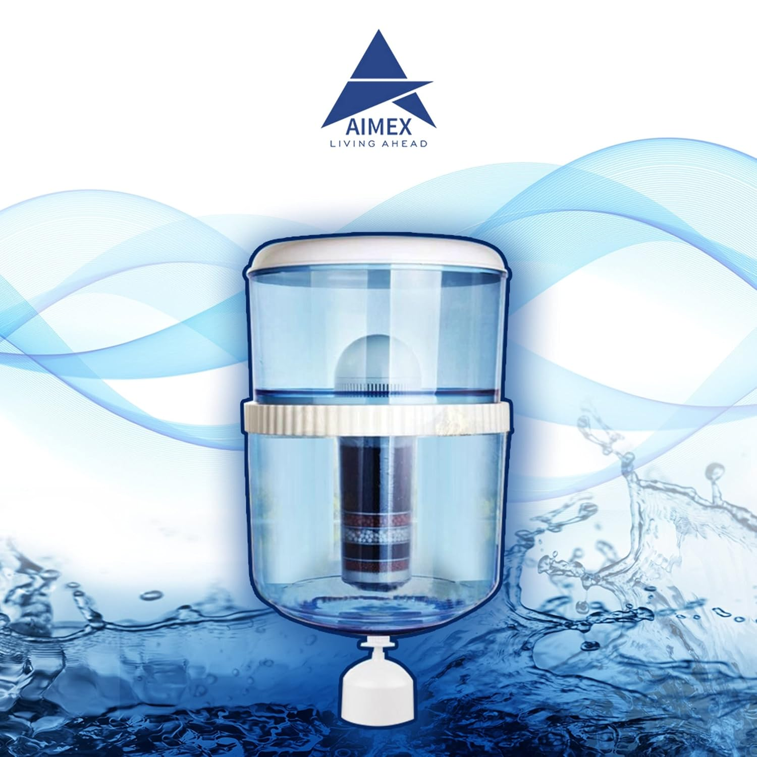 Aimex Water Purifier Bottle with 8 Stage Water Filter- Suitable to Any Water Dispenser image number 1