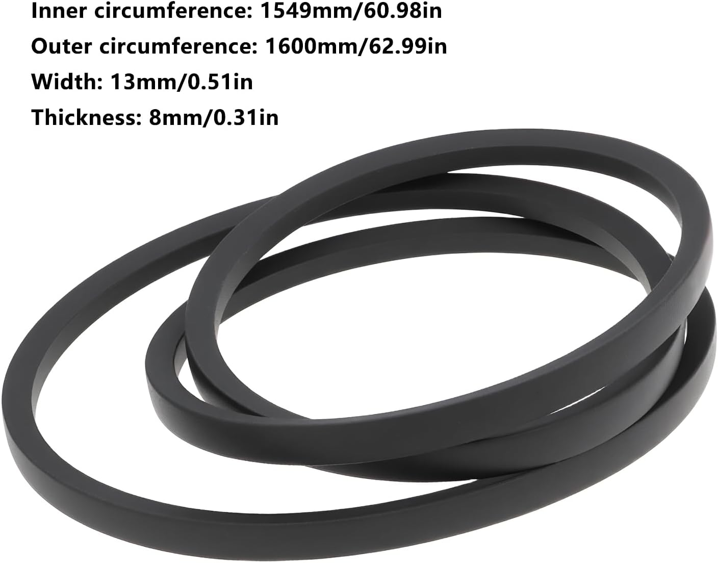 Ecsing Lawn Mower Drive Belt GX26401 1549X13X8Mm Compatible with John Deere Ztrak Z235 Z255 Z335 Z345 Z355 Z375 image number 4