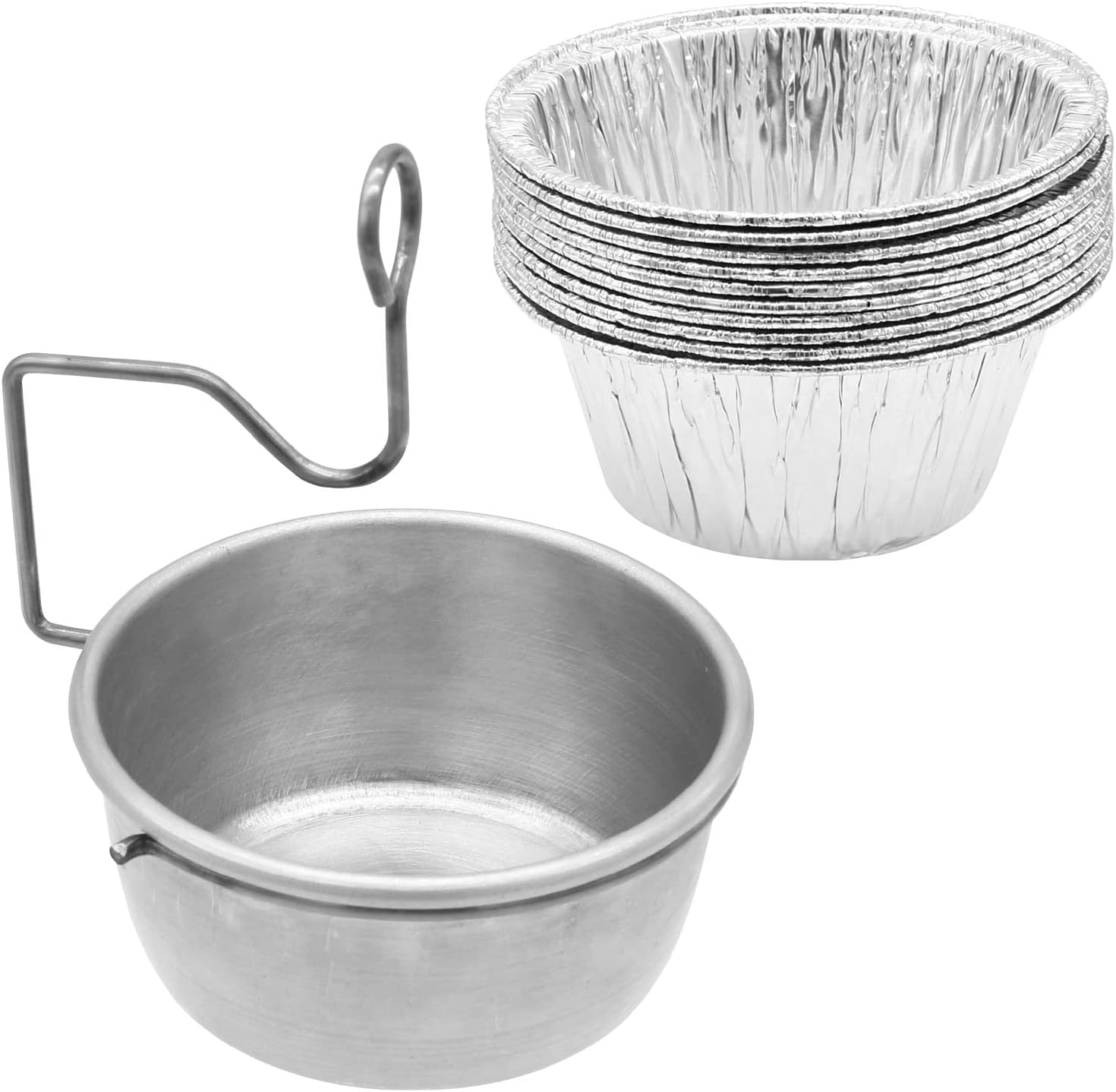 Grease Cup with Clip for Char-Broil/Kenmore Outdoor Grills and Other Similar Grills, Grease Catcher Cup for Masterbuilt 30-Inch Propane Smoker, Come with Aluminum Drip Cups(10 Pack) image number 5