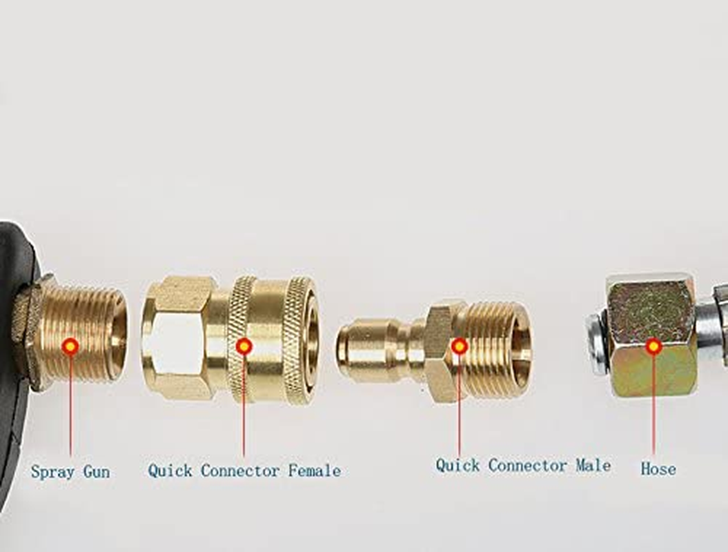 NUZAMAS M22 Male Female Thread Cleaning Machine High Pressure Washer Gun Sprayer Pipe Hose Quick Connector Fitting Parts Adaptors image number 4